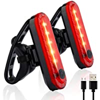 Volcano Eye Luz Trasera de Bicicleta (2 pcs)- Luz de Destello de Seguridad USB Recargable Ultra Brillante LED Rojo Fácil…